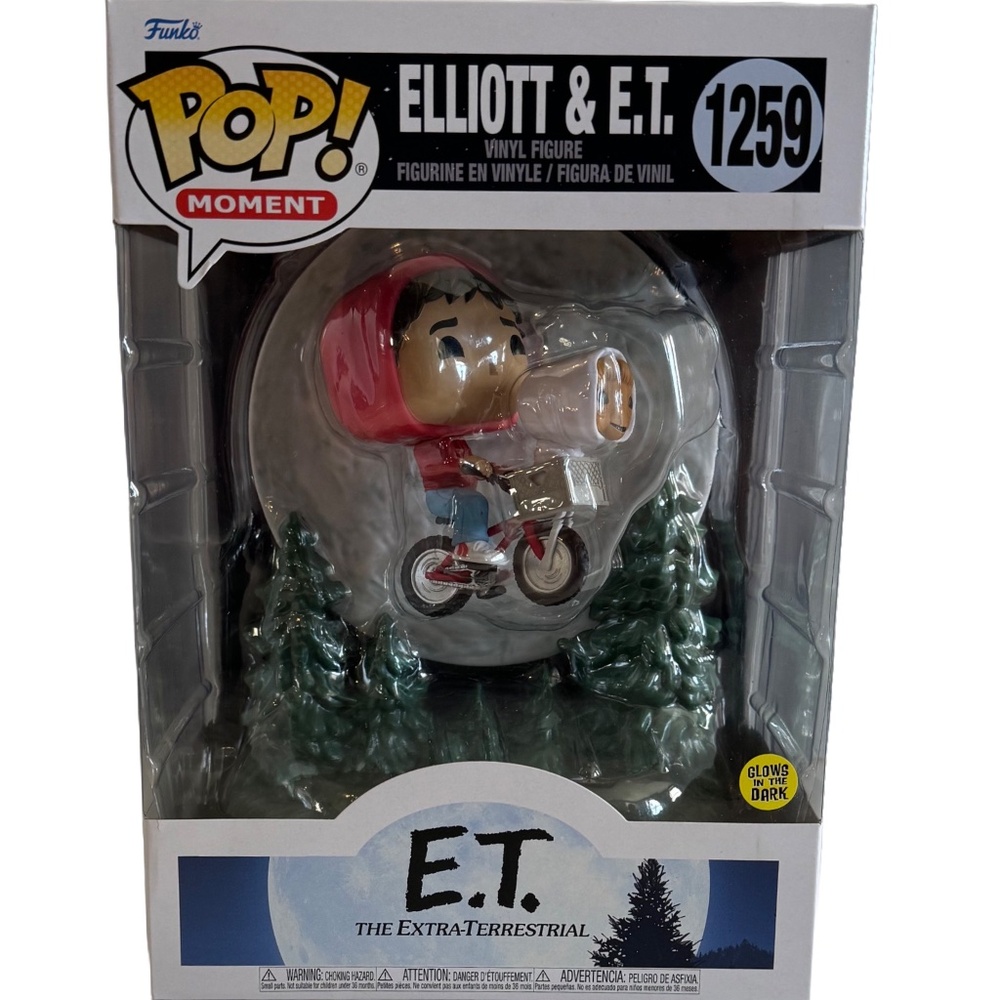 NEW Funko Pop Moment Elliott & E.T. Glow-in-the-Dark #1259